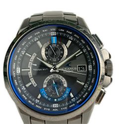 ■■ CASIO カシオ 腕時計 OCEANUS オシアナス ソーラー充電  OCW-T1000 ブラック ケース・コマ付 Cランク