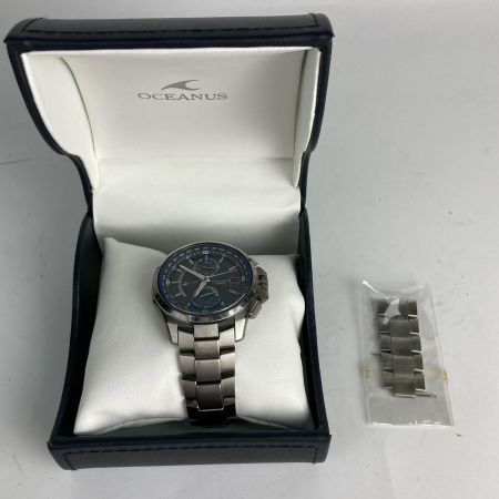  CASIO カシオ 腕時計 OCEANUS オシアナス ソーラー充電  OCW-T1000 ブラック ケース・コマ付