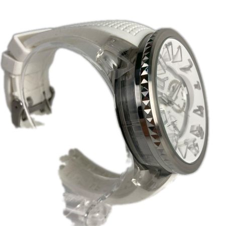  Tendence 腕時計 FALASH ラバー LEDレインボー TY562002 ホワイト