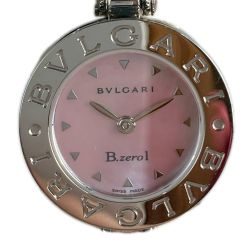 ■■ BVLGARI ブルガリ 腕時計 ビーゼロワン クォーツ ステンレススチール BZ22S ピンクシェル Bランク