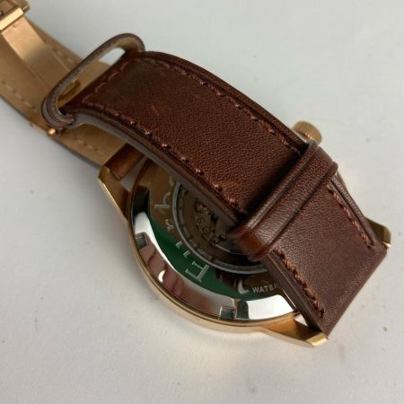  フルボデザイン(Furbo Design) POTENZA 腕時計 スケルトンデザイン F8203 ゴールド x ブラウン