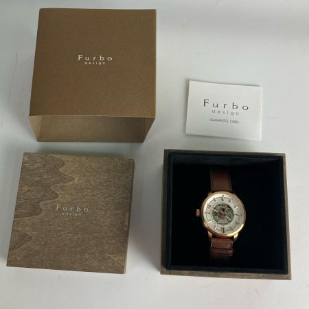  フルボデザイン(Furbo Design) POTENZA 腕時計 スケルトンデザイン F8203 ゴールド x ブラウン