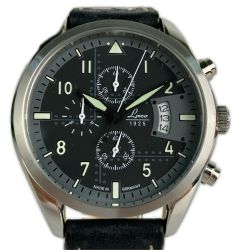 ■■ Laco(ラコ) 腕時計 クロノグラフ デトロイト CHRONOGRAPH Detroit クォーツ 861917BK ブラック Aランク