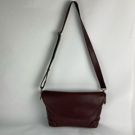  FIVE WOODS プラトウ ショルダーバッグ レザーバッグ 39193 バーガンディ 布袋付 キズ有