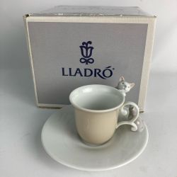 ■■ LLADRO リヤドロ カップ&ソーサー 親子猫 06044 箱付 Aランク