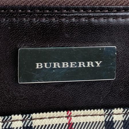  BURBERRY バーバリー ノバチェック柄 ワンショルダーバッグ  ハンドバッグ ブラウン