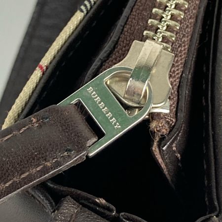  BURBERRY バーバリー ノバチェック柄 ワンショルダーバッグ  ハンドバッグ ブラウン
