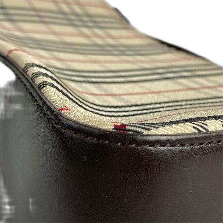  BURBERRY バーバリー ノバチェック柄 ワンショルダーバッグ  ハンドバッグ ブラウン