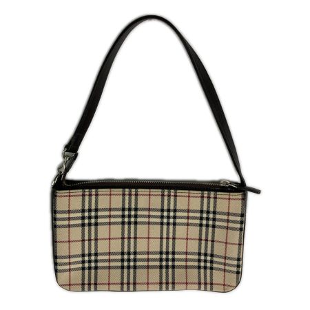  BURBERRY バーバリー ノバチェック柄 ワンショルダーバッグ  ハンドバッグ ブラウン