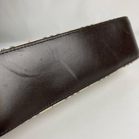  BURBERRY バーバリー ノバチェック柄 ワンショルダーバッグ  ハンドバッグ ブラウン