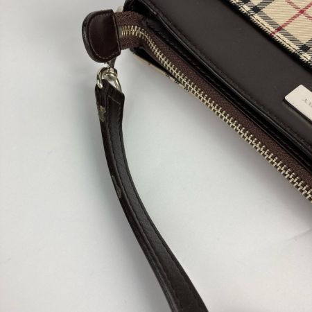  BURBERRY バーバリー ノバチェック柄 ワンショルダーバッグ  ハンドバッグ ブラウン