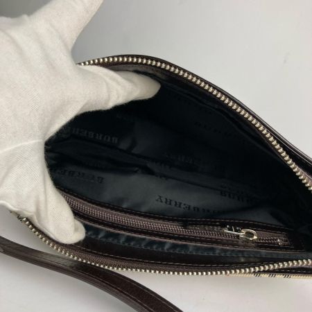  BURBERRY バーバリー ノバチェック柄 ワンショルダーバッグ  ハンドバッグ ブラウン