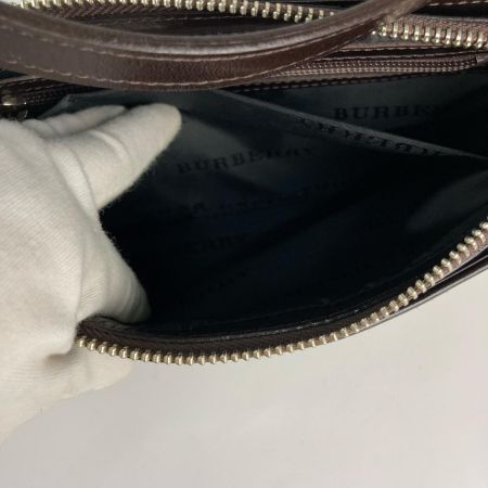  BURBERRY バーバリー ノバチェック柄 ワンショルダーバッグ  ハンドバッグ ブラウン