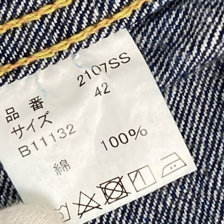 FULL COUNT フルカウント デニムジャケット SIZE 42 1stモデル ジンバブエコットン 2107SS インディゴ