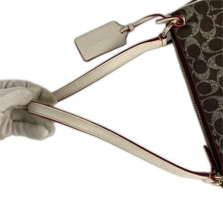  COACH コーチ ワンショルダーバッグ シグネチャー 34546 ダークブラウン ショルダーストラップ欠品