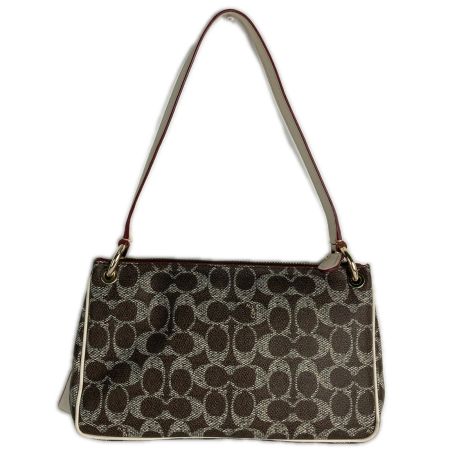  COACH コーチ ワンショルダーバッグ シグネチャー 34546 ダークブラウン ショルダーストラップ欠品
