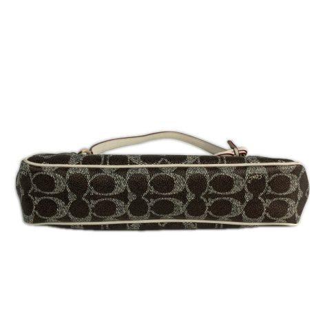  COACH コーチ ワンショルダーバッグ シグネチャー 34546 ダークブラウン ショルダーストラップ欠品