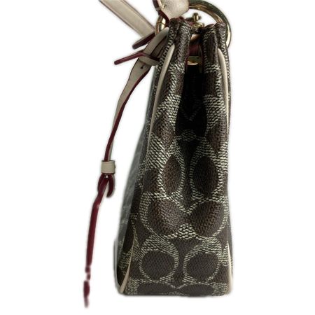  COACH コーチ ワンショルダーバッグ シグネチャー 34546 ダークブラウン ショルダーストラップ欠品