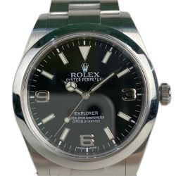 ROLEX ロレックス 腕時計 エクスプローラI 214270 自動巻き ステンレススチール 214270 ブラック 箱付 Bランク