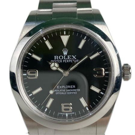 ROLEX ロレックス 腕時計 エクスプローラI 214270 自動巻き ステンレススチール 214270 ブラック 箱付