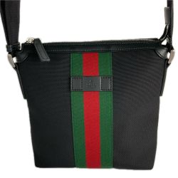 ■■ GUCCI グッチ シェリーライン ショルダーバッグ アウトレット品 631195 ブラック Aランク