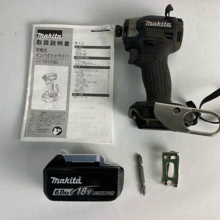 MAKITA マキタ コードレス式インパクトドライバ TD173D ブラック 動作品