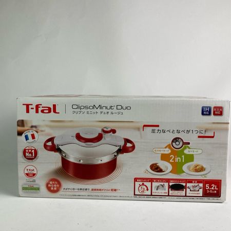 T-fal ティファール クリプソ ミニット デュオ ルージュ 5.2L(３～５人用) 圧力鍋 P4705132 未開封
