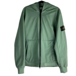 STONE ISLAND ストーンアイランド Mサイズ フード付きソフトシェルジャケット Q0122 V0055/セージグリーン Cランク