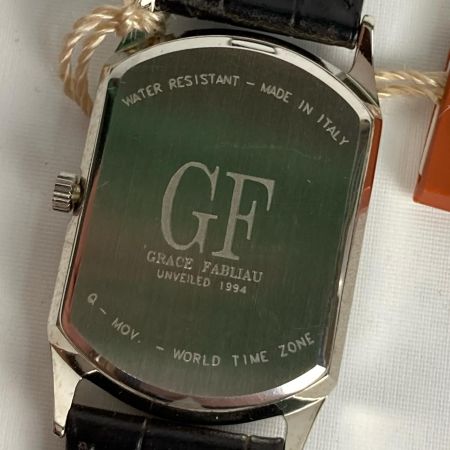 GRACE FABLIAU(グレース ファブリオ) 腕時計 ワールドタイム WTZ2 ブラック 稼動品/タグ・説明書付