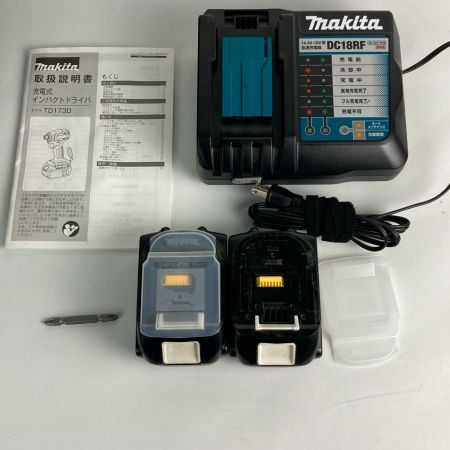 MAKITA マキタ 充電式インパクトドライバ 18V  TD173DRGXB ブラック 充電器・充電池2個・ケース付