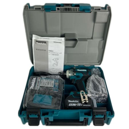 MAKITA マキタ インパクトレンチ 18v 6.0Ah 充電器・バッテリー２個付 TW300DRGX ブルー