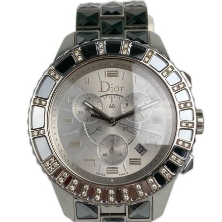 Christian Dior クリスチャンディオール 腕時計 クロノグラフ ステンレススチール ダイヤベゼル CD114313