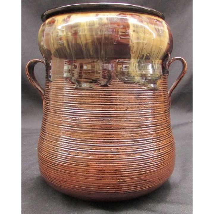 Ｔ１５１　建水　『高取焼』『高取建水』『鬼丸雪山作』　共箱　茶道具 T151 建水 『高取焼』『高取建水』『鬼丸雪山作』 共箱