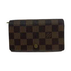 ●● LOUIS VUITTON ルイヴィトン ダミエ ポルト フォイユ トレゾール N61730 ブラウン Bランク