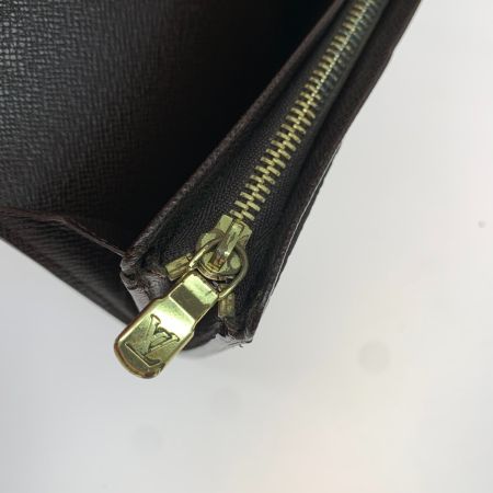  LOUIS VUITTON ルイヴィトン ダミエ ポルト フォイユ トレゾール N61730 ブラウン