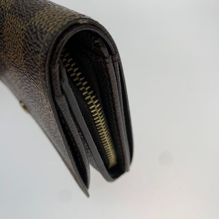  LOUIS VUITTON ルイヴィトン ダミエ ポルト フォイユ トレゾール N61730 ブラウン