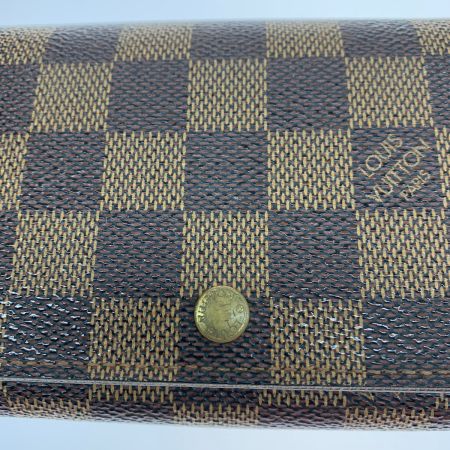  LOUIS VUITTON ルイヴィトン ダミエ ポルト フォイユ トレゾール N61730 ブラウン