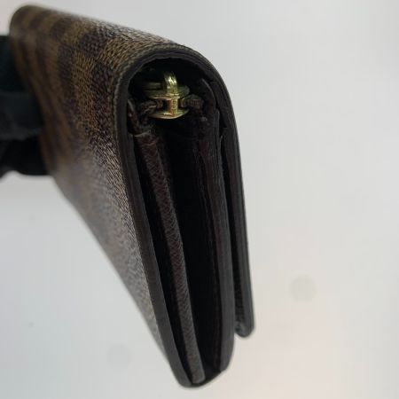  LOUIS VUITTON ルイヴィトン ダミエ ポルト フォイユ トレゾール N61730 ブラウン