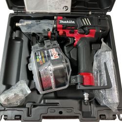 ЗЗ MAKITA マキタ 65mm 高圧 エア釘打機 ケース付 AN636H レッド×ブラック Aランク