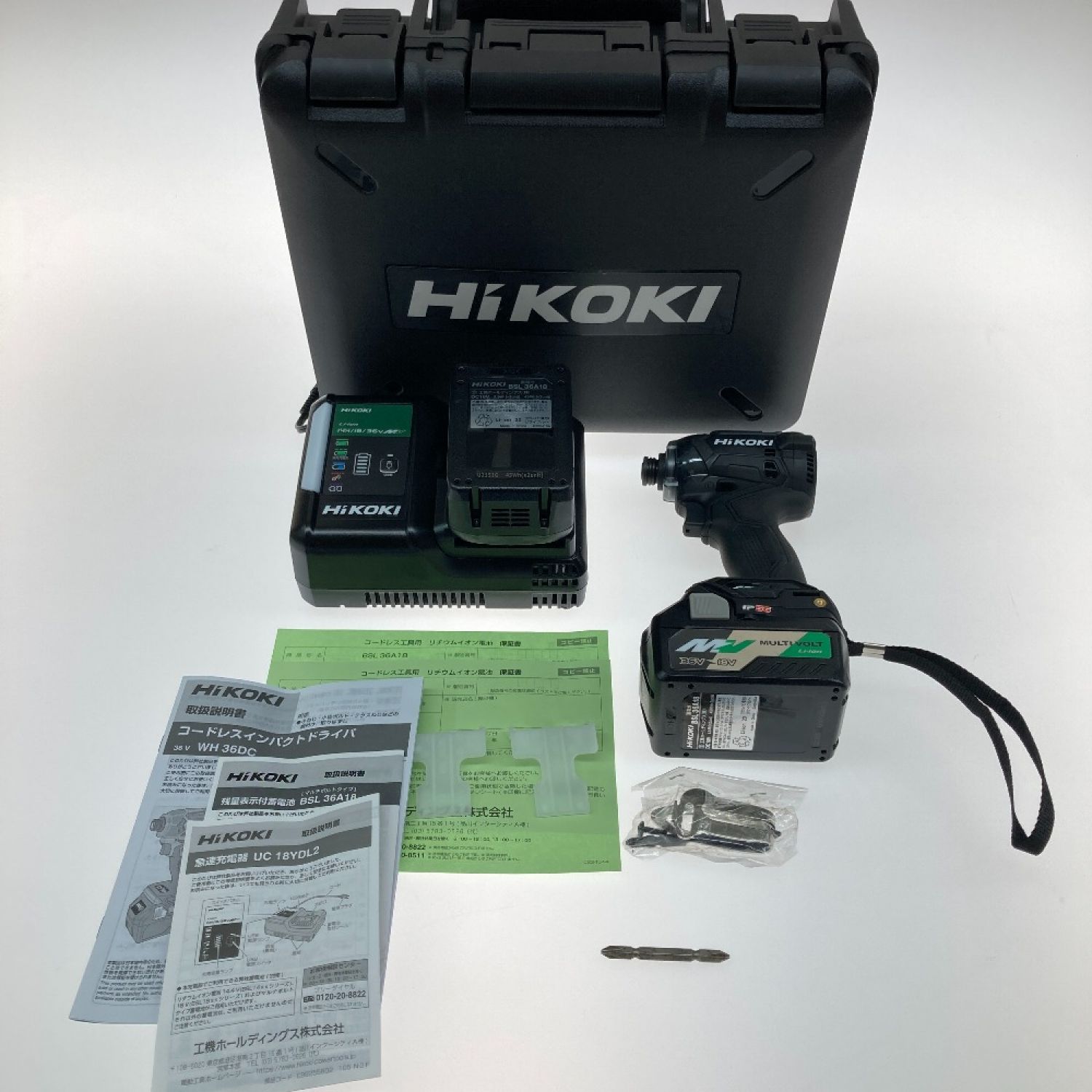 最適な価格 Aランク HiKOKI WH36DC インパクトドライバ ブラック 2XP DIY・工具