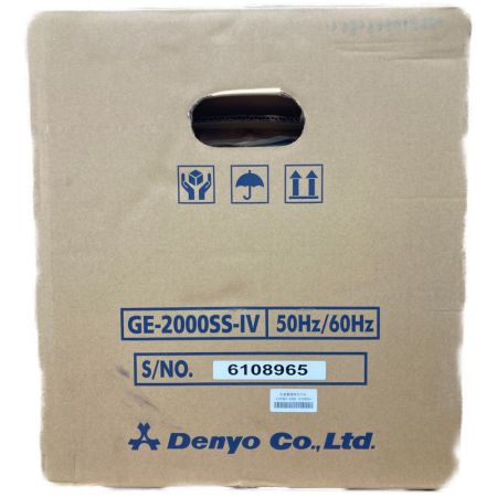 Denyo デンヨ ガソリンエンジン インバータ発電機 GE-2000SS-IV