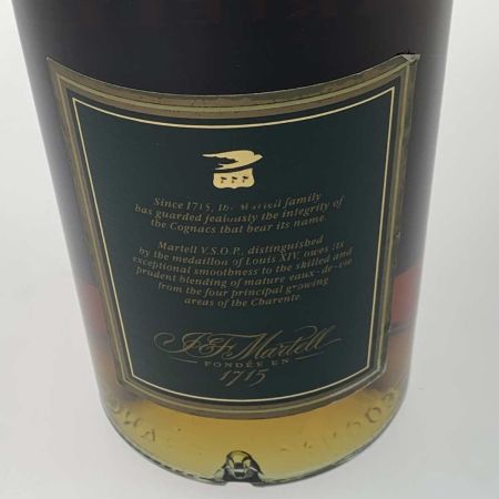  MARTELL マーテル 蒸留酒類 ブランデー コニャック  1000ml VSOP MEDAILLON 40％ 未開栓