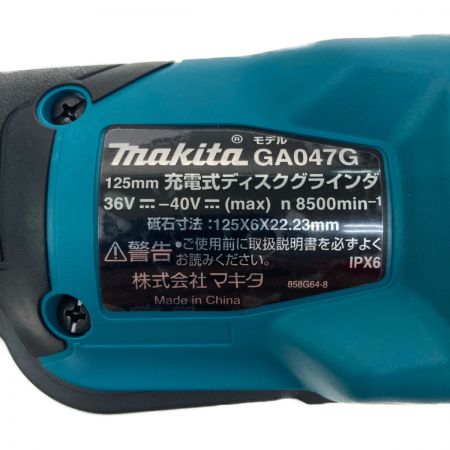  MAKITA マキタ 125mm 充電式 ディスクグラインダ GA047GRMX