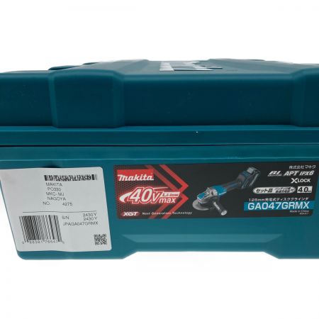  MAKITA マキタ 125mm 充電式 ディスクグラインダ GA047GRMX
