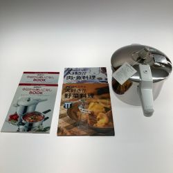 ●● アサヒ軽金属工業株式会社 活力鍋 容量5.5L/掃除棒/レシピ本4冊付属 Sランク