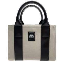 ●● BALENCIAGA バレンシアガ ハンドバッグ 620-882-9260U-527277/TRADE TO CANVAS ホワイト×ブラック Aランク