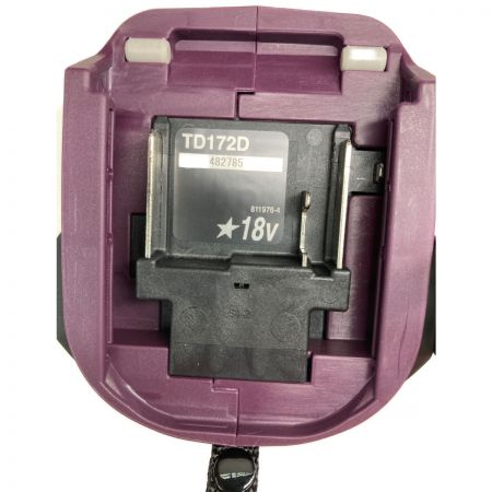  MAKITA マキタ インパクトドライバ 18V バッテリ・充電器欠品 TD172D パープル