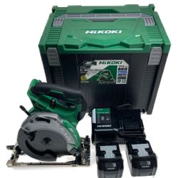 ●● HiKOKI ハイコーキ 165mm コードレス丸ノコ バッテリ×2個 充電器 付 C3606DA アグレッシブグリーン Aランク