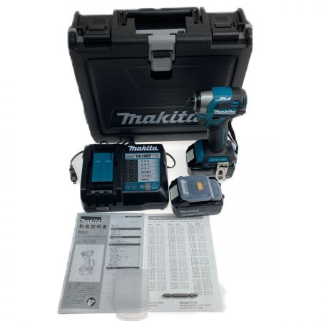  MAKITA 18v 充電式インパクトドライバ 充電器・充電池2個・ケース付 TD173DRGX ブルー