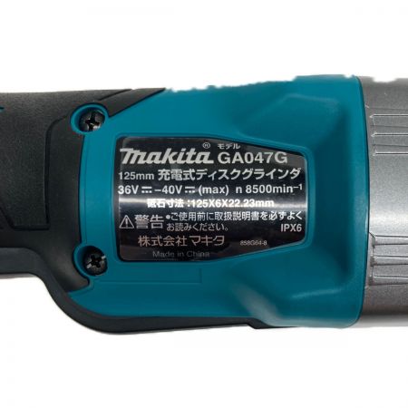  MAKITA マキタ 125mm 充電式 ディスクグラインダ バッテリ・充電器付 GA047GRMX